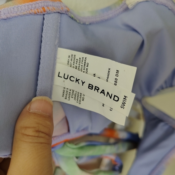 Lucky Brand Blue/Green /Orange Bikini Set Sz L NWOT - Picture 13 of 14